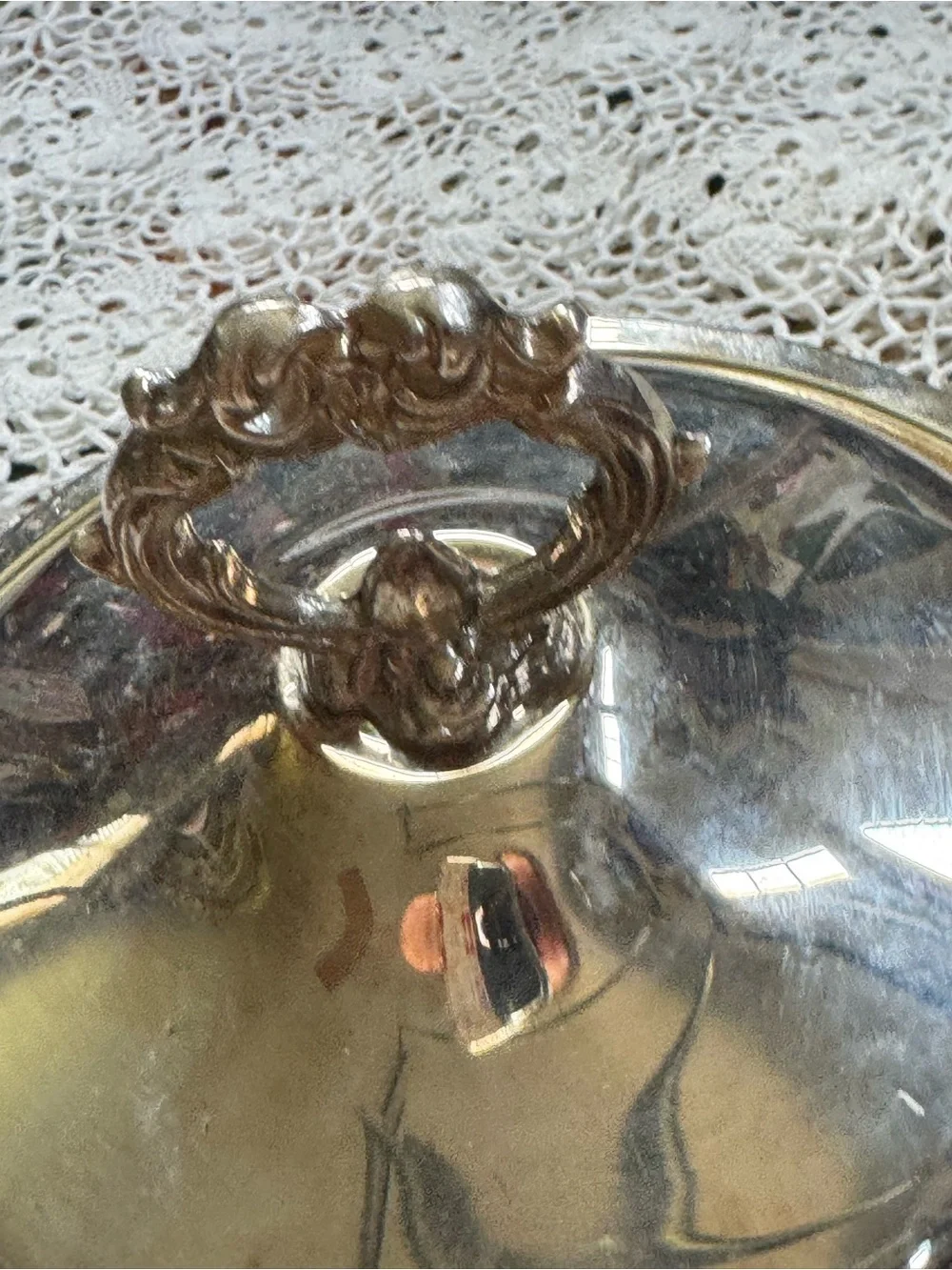 Vintage Towle Silver Covered Serving Dish with Ornate Handles